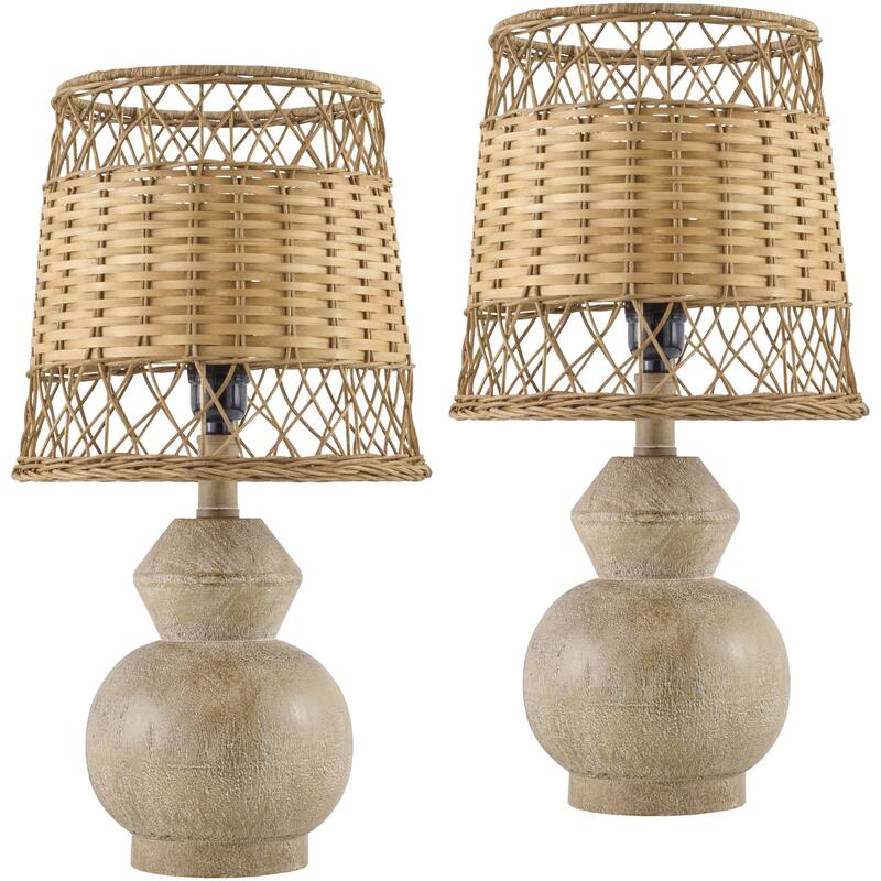 Livabliss Misty Global Accent Table Lamp (Set of 2) - Brown
