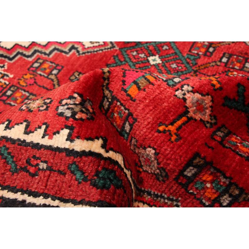 ECARPETGALLERY Hand-knotted Andelz Red Wool Rug - 4'5 x 8'2