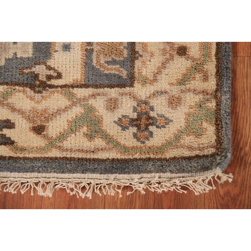 All-Over Oushak Indian Runner Rug Handmade Wool Carpet - 2'9" x 8'3"