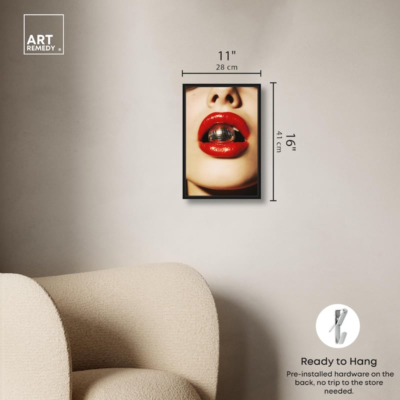 Disco Lips Canvas by Art Remedy