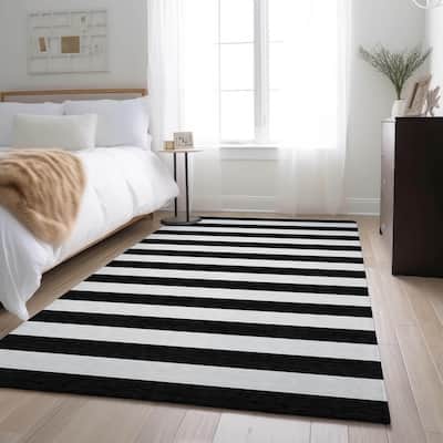 Premium Washable Super Soft Cabana Stripe Mayfield Rug
