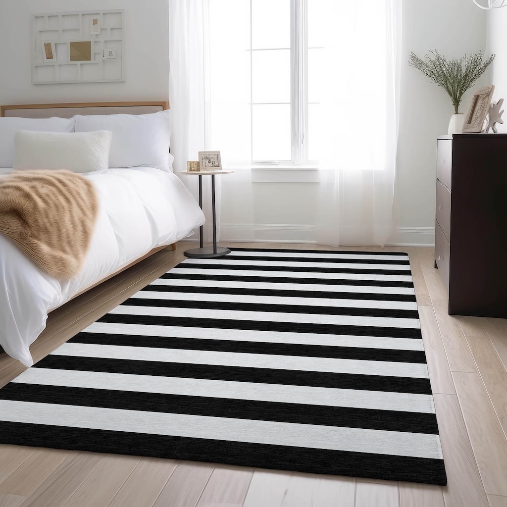 Premium Washable Super Soft Cabana Stripe Mayfield Rug