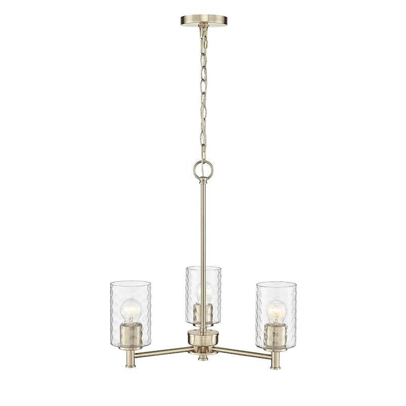 Millennium Lighting Ashli 3 Light Chandelier with Clear Honeycomb Glass Shades