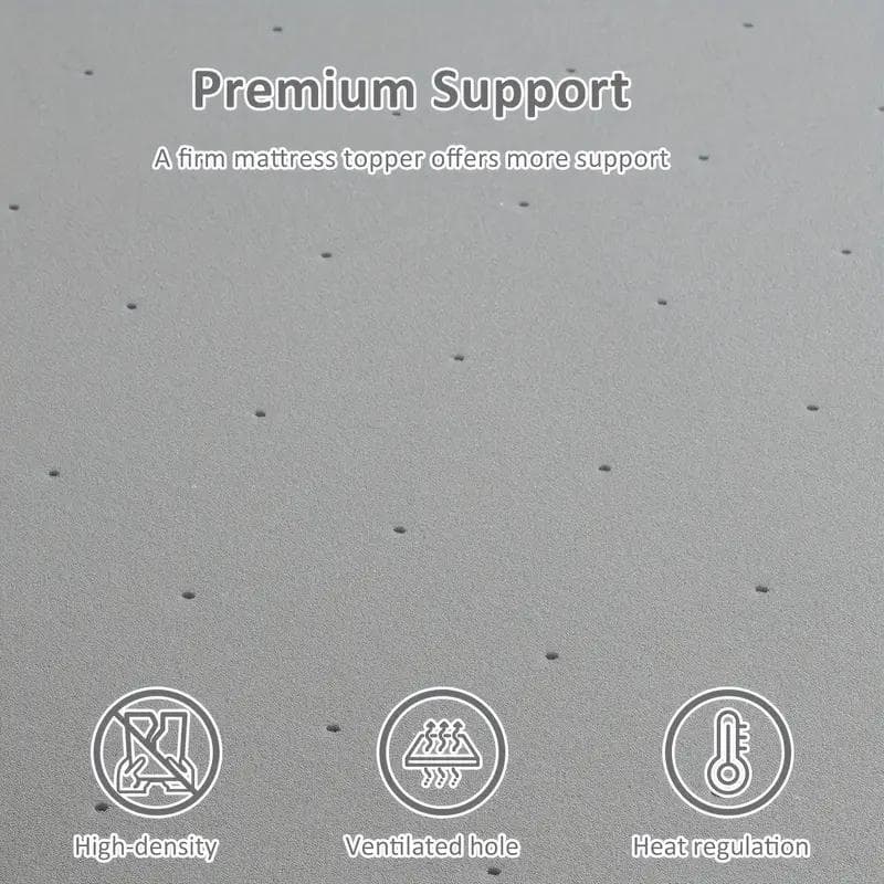 2 Inch Twin Extra Firm Foam Topper High Density Back Support CertiPUR