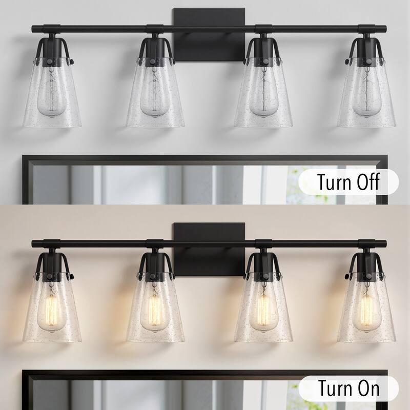 Modern Vanity Light Wall Mount Sconces with Glass Shade