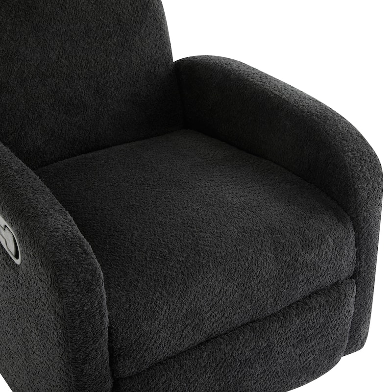 Manual Swivel Recliner Chair for Adults, Glider Rocking Chair for Nursery, Comfortable Nursery Recliner