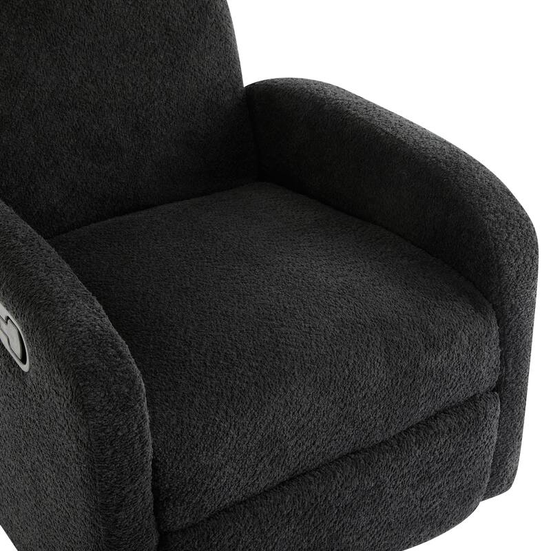 Roomfitters 360 Swivel Glider Recliner Chair, Modern Cozy Upholstered Accent Seating