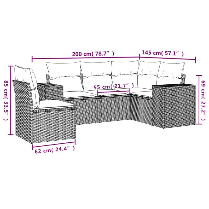vidaXL Garden Sofa Set