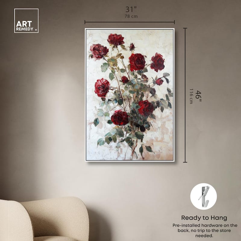 Velvet Vermilion I Canvas by Art Remedy