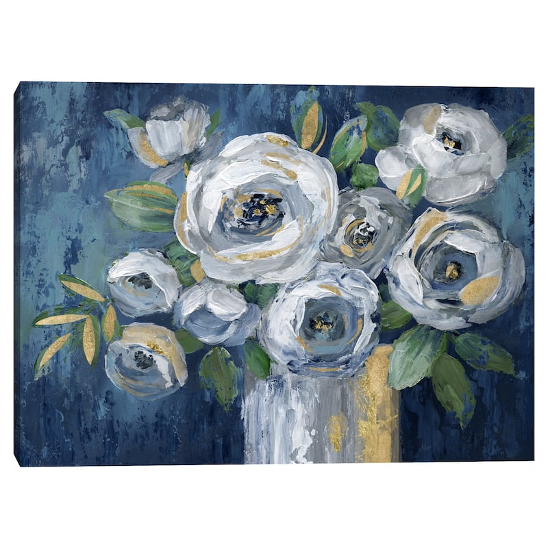 Indigo Touch of Gold by Nan Canvas Art Print