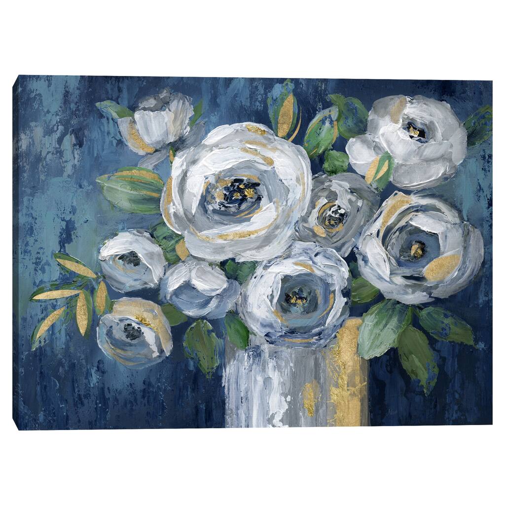 Indigo Touch of Gold by Nan Canvas Art Print