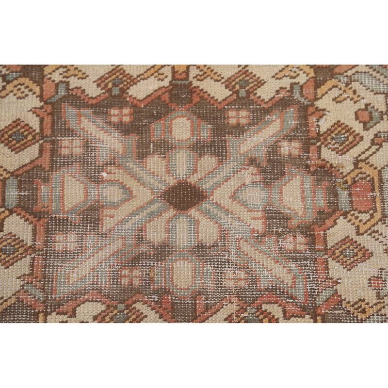 Distressed Bakhtiari Persian Antique Area Rug Hand-Knotted Wool Carpet - 4'5"x 6'9"