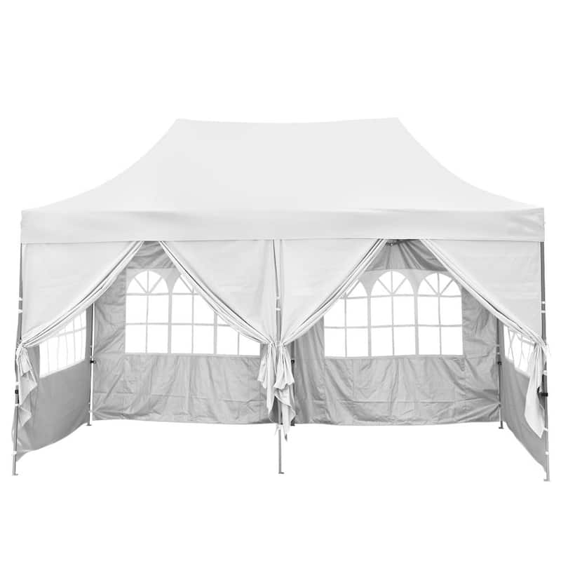 Ainfox 10x20Ft Pop up Canopy Tent Party Heavy Duty Instant Gazebo with 4 Removable Sidewalls
