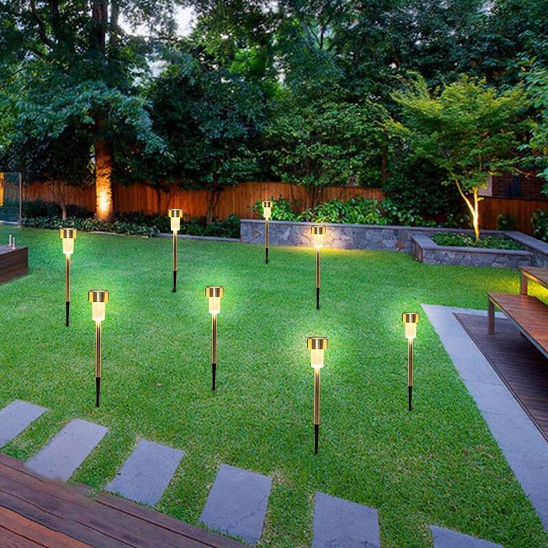 10pcs 5W High Brightness Solar Power LED Lawn Lamps with Lampshades