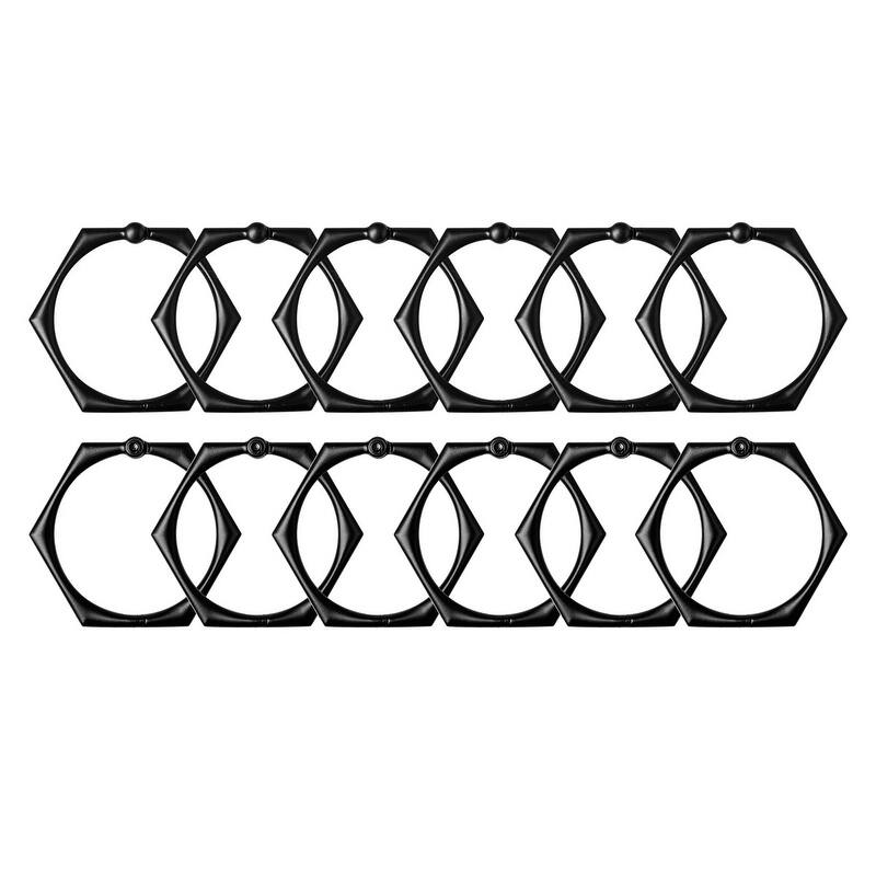 Utopia Alley Rustproof Zinc Shower Curtain Rings for Bathroom, Set of 12