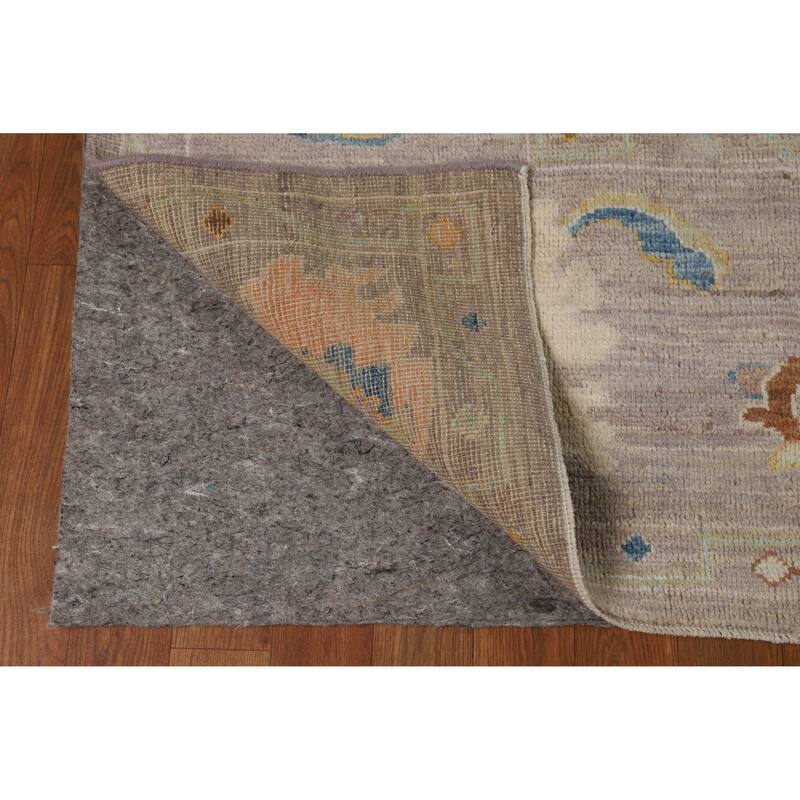 Hand Knotted Oriental 100% Wool Carpet Transitional All-Over Beige & Ivories Oushak Area Rug - 10' 2'' X 8' 0''