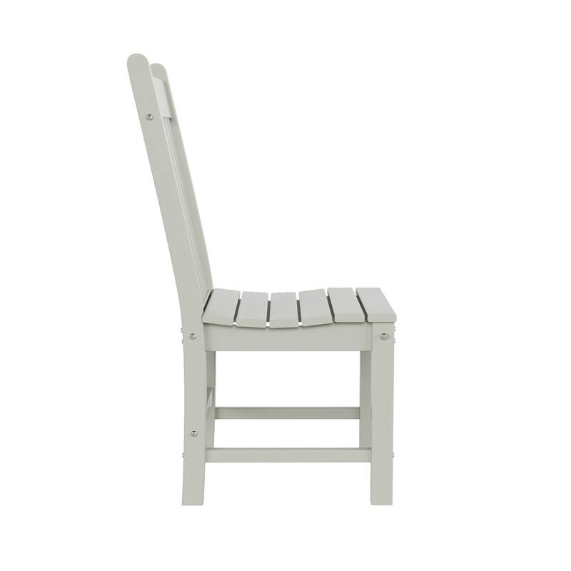 Laguna Hdpe All Weather Outdoor Patio Dining Set with Round Table, Armless Chairs (5-Piece Set)