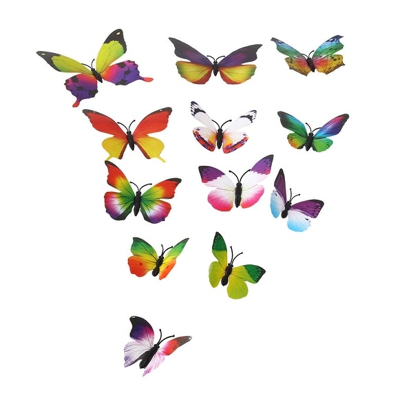 12pcs 3D Butterfly Wall Sticker Decal Sticker for Home Room Decoration Colorful