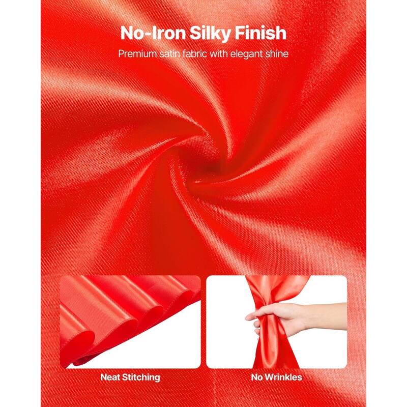 Satin Chair Ribbons for Wedding Reception Adjustable Fit for Folding Banquet and Chiavari Chairs