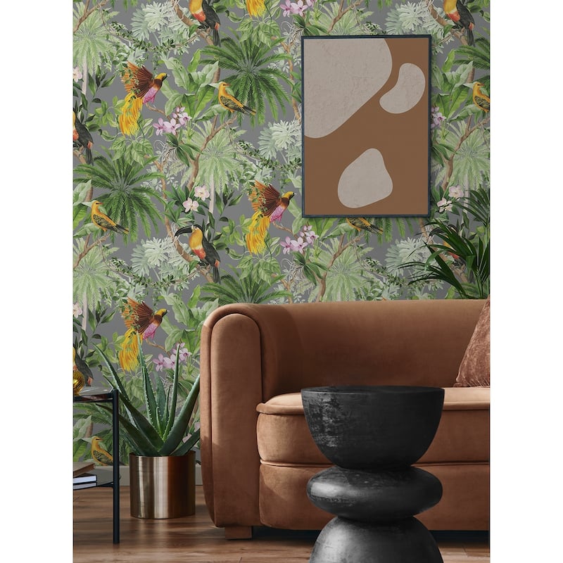 Harry & Grace Tropical Bird Peel and Stick Wallpaper