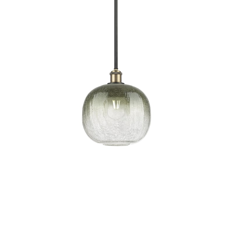 Innovations Lighting 516-1S-12-11 Brookhaven Sphere Pendant Brookhaven - Black Antique Brass / Slate