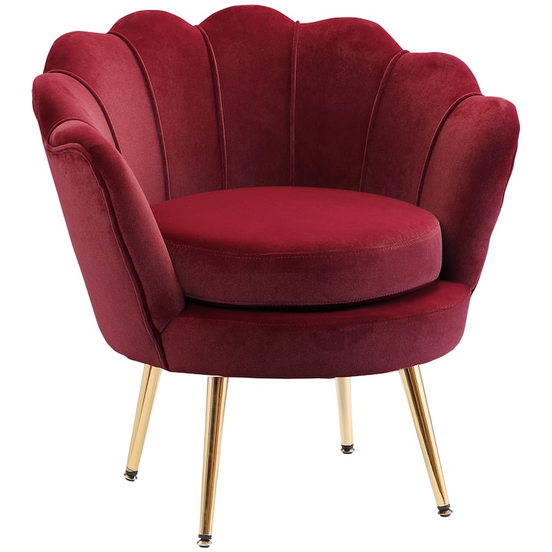 Velvet-touch Fabric Accent Chair