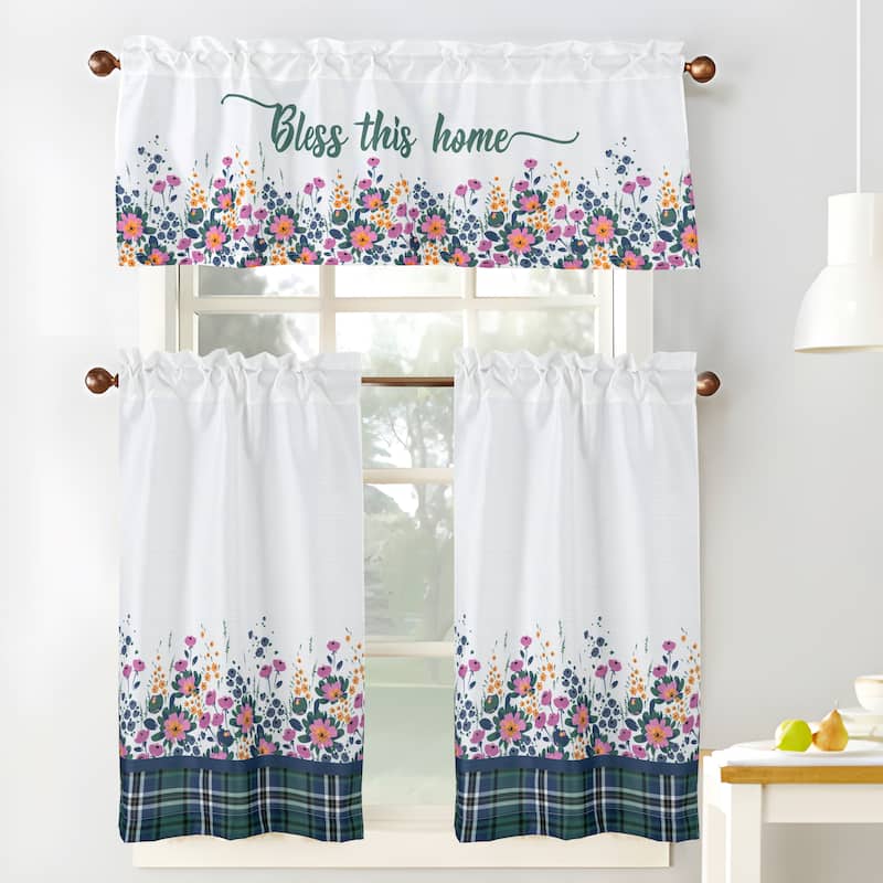Cucina Love Laugh Kitchen Curtain Set