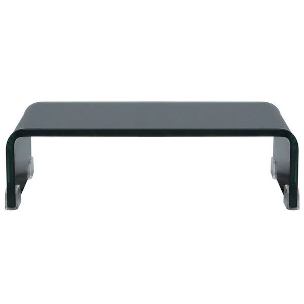 TV Stand/Monitor Riser Glass Black 39.4x11.8x5.1 TV Stand/Monitor Riser Glass Black 39.4x11.8x5.1