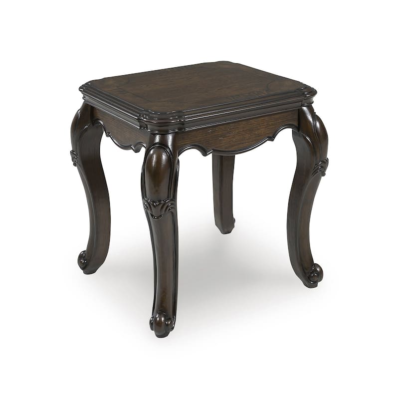 Signature Design by Ashley Maylee Dark Brown End Table - 25" W x 23" D x 24" H