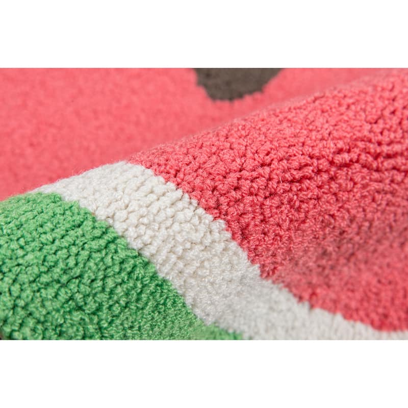 Novogratz by Momeni Cucina Watermelon Polyester Kitchen Mat - 1'6" x 3'