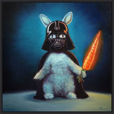 Bunny Vader by Lucia Heffernan Framed Canvas Wall Art Print