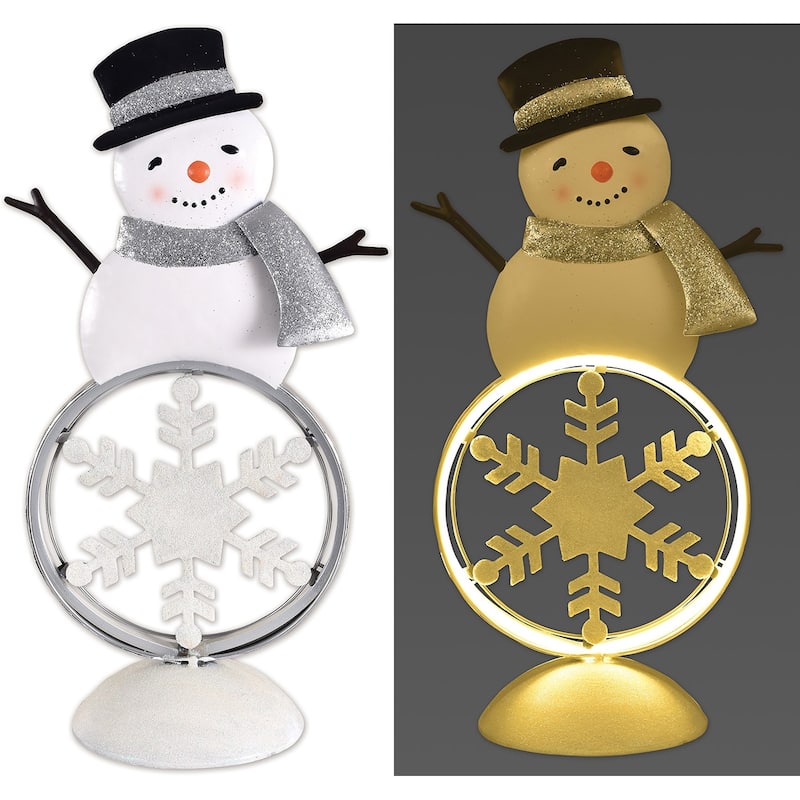 LED Snowman Tabletop 14"