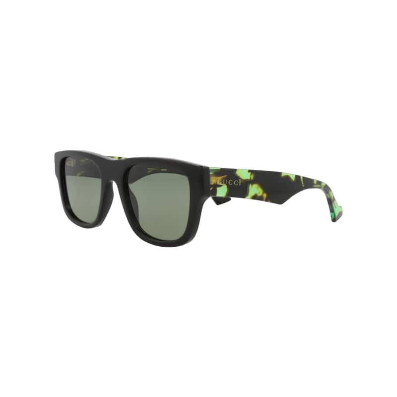 Gucci Square-Frame Recycled Acetate Sunglasses - Black Havana Green - NS
