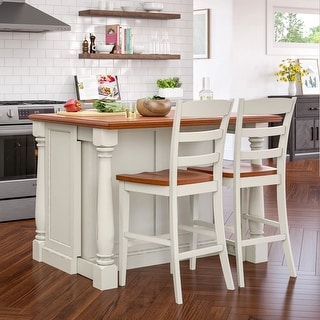 Americana Off-White Kitchen Island With Storage - Bed Bath & Beyond ...