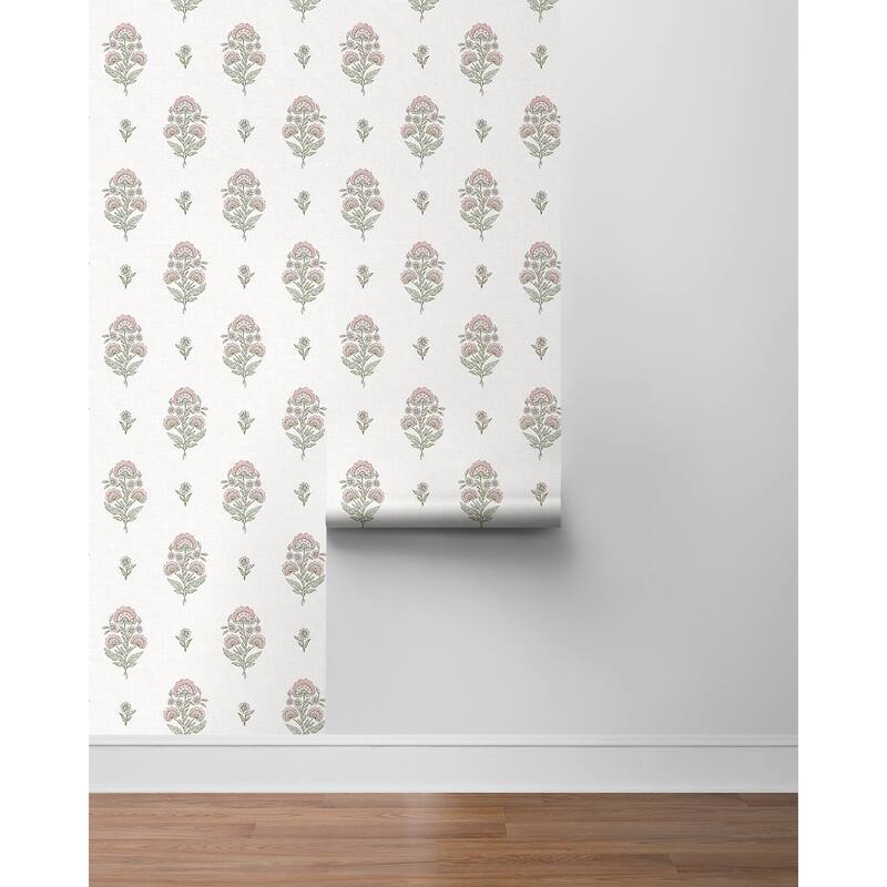 NextWall Floral Spot Peel and Stick Wallpaper