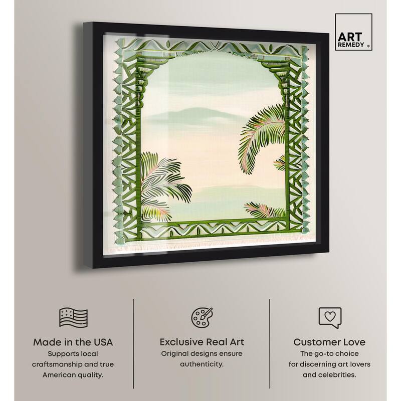 Palm View Vista Shadowbox by Art Remedy
