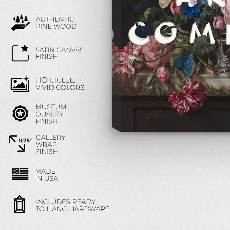 Wynwood Studio Canvas Fashion and Glam Good Things White and Dark Green Modern & Contemporary Wall Art Canvas Print