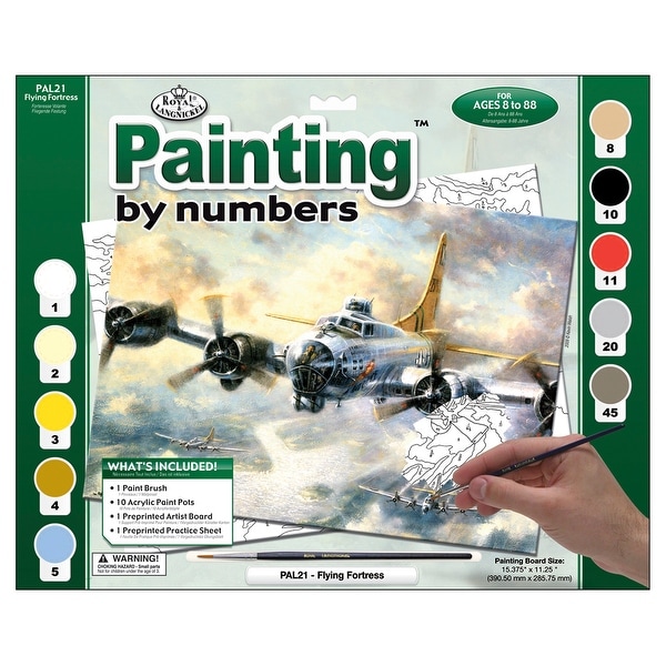 Paint By Number Kit 15.375"X11.25"-Flying Fortress