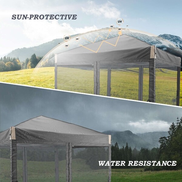 Aoodor 12'x12' Pop Up Canopy Tent with Removable Mesh