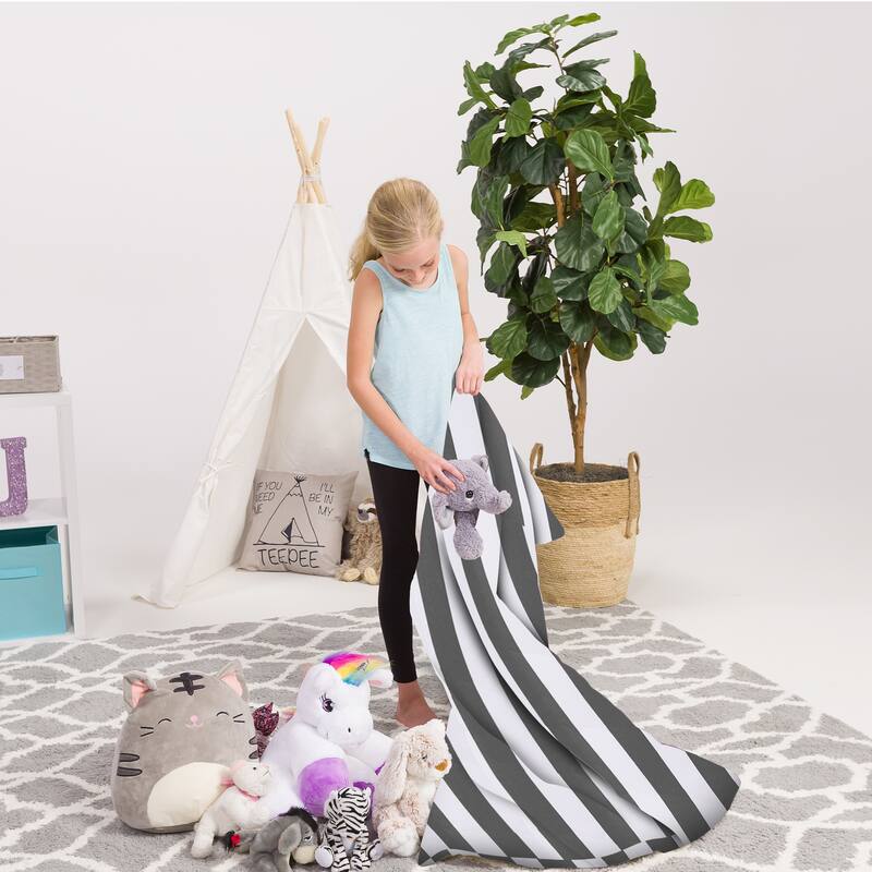 Stuffie Animal Storage Bean Bag Chair Cover, Room Organizer