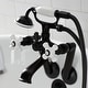 preview thumbnail 4 of 34, Kingston Brass Tub Wall Mount Clawfoot Tub Faucet with Hand Shower
