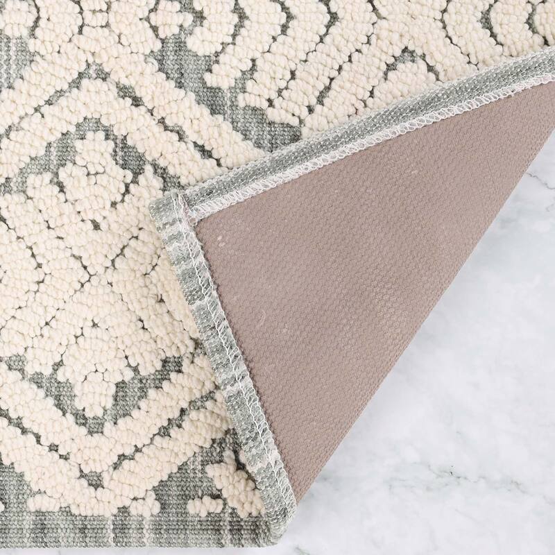 Superior Ceton Geometric Washable Bath Rug, Set of 2