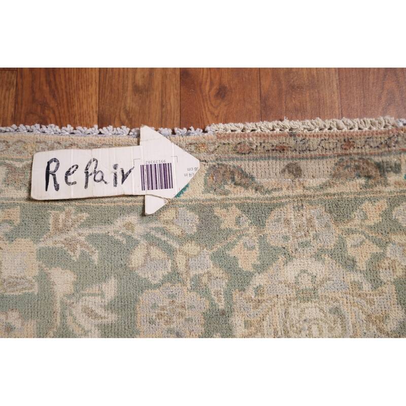 Muted Najafabad Vintage Persian Area Rug Hand-Knotted Wool Carpet - 9'10" x 12'8"