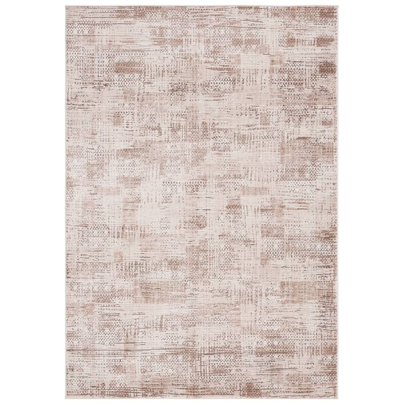 SAFAVIEH Whisper Lela Modern Abstract Rug - 6'7" Square - Beige/Light Beige