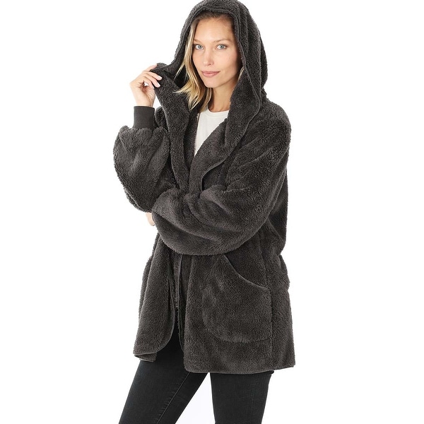 fleece coatigan