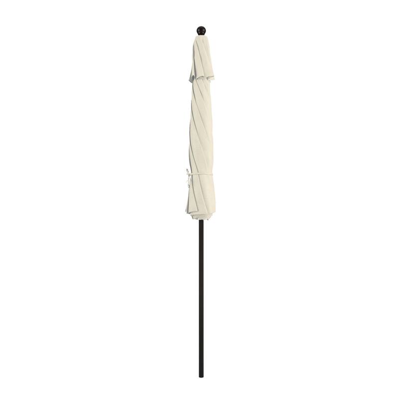 California Umbrella 9' Rd. Aluminum Frame, Fiberglass Rib Market Umbrella, Push Open, Bronze Finish, Pacifica Fabric
