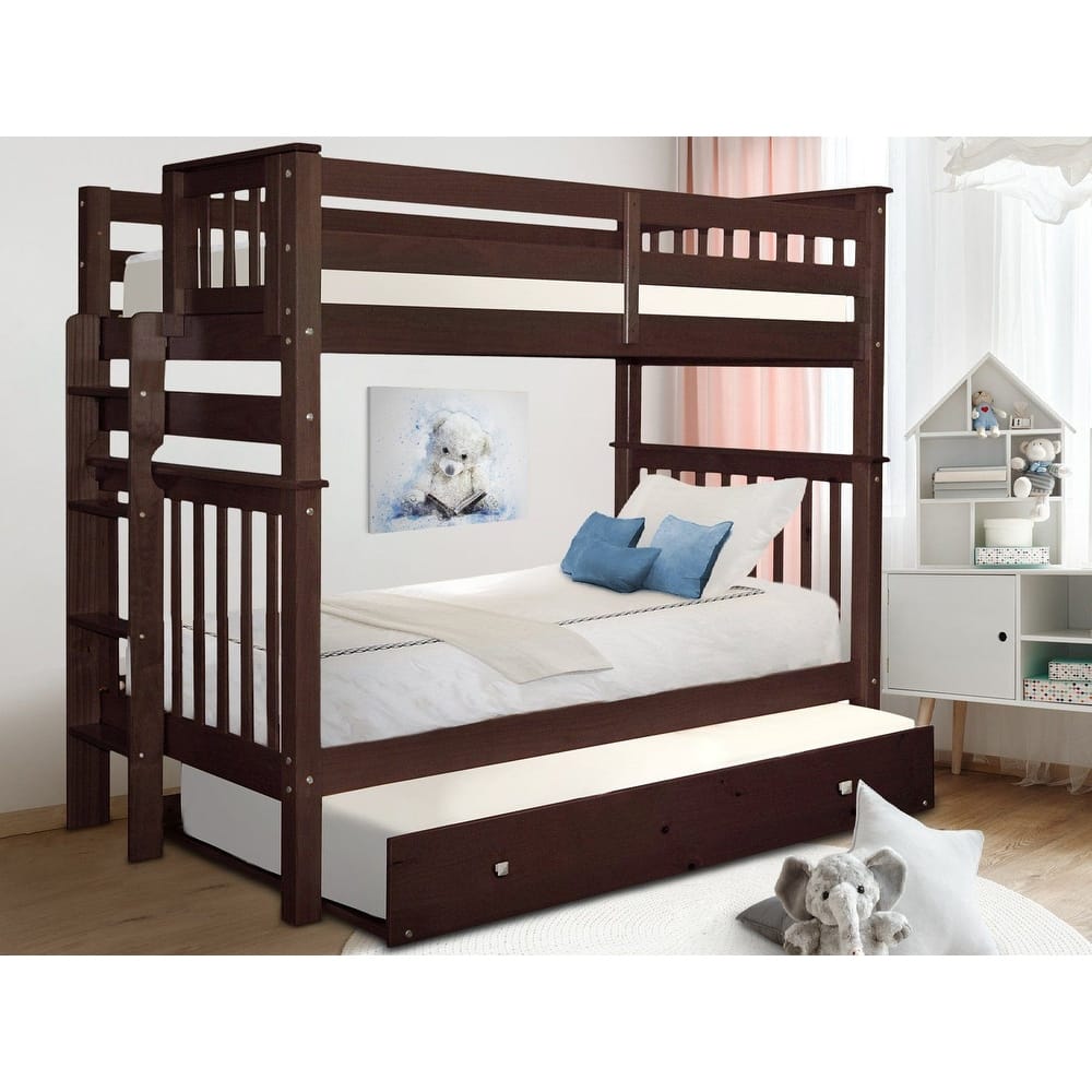 Taylor & Olive Trillium Tall Twin over Twin Bunk Bed, Twin Trundle