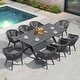 preview thumbnail 13 of 15, PURPLE LEAF Outdoor Dining Set with Patio Aluminium Dining Table and Wicker Rattan Chairs 8person(rectangle)
