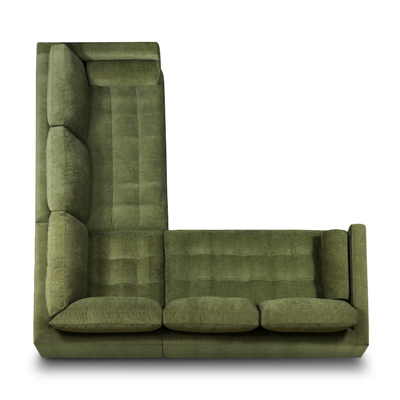 Poly & Bark Napa Fabric 98" Corner Sectional Sofa