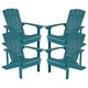 preview thumbnail 107 of 126, All-weather Poly Resin Wood Outdoor Adirondack Chair (Set of 4) Sea Foam